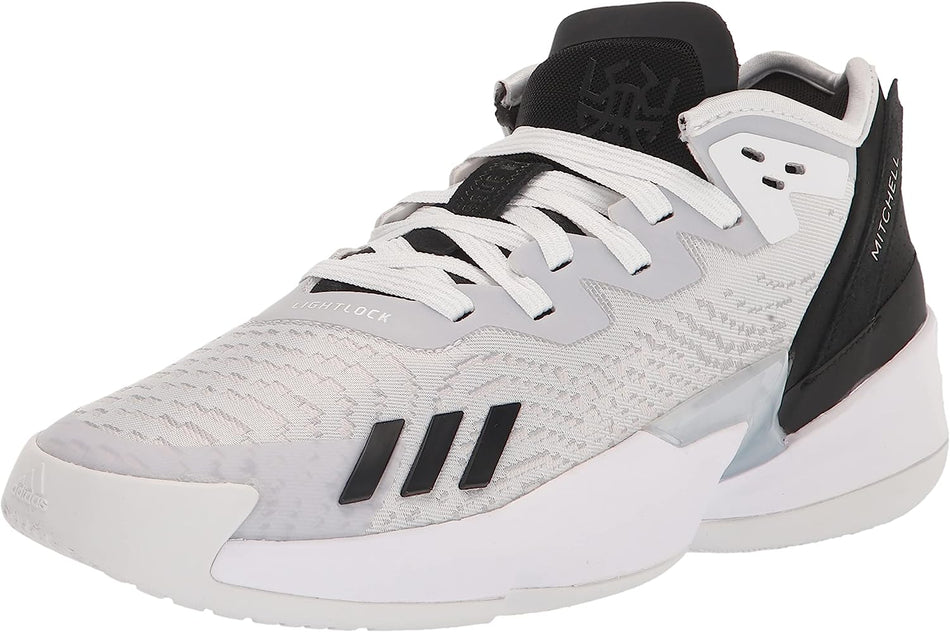 GY6509 ADIDAS MEN'S D.O.N ISSUE 4 BASKETBALL SHOES WHITE/GREY/BLACK 8 Like New