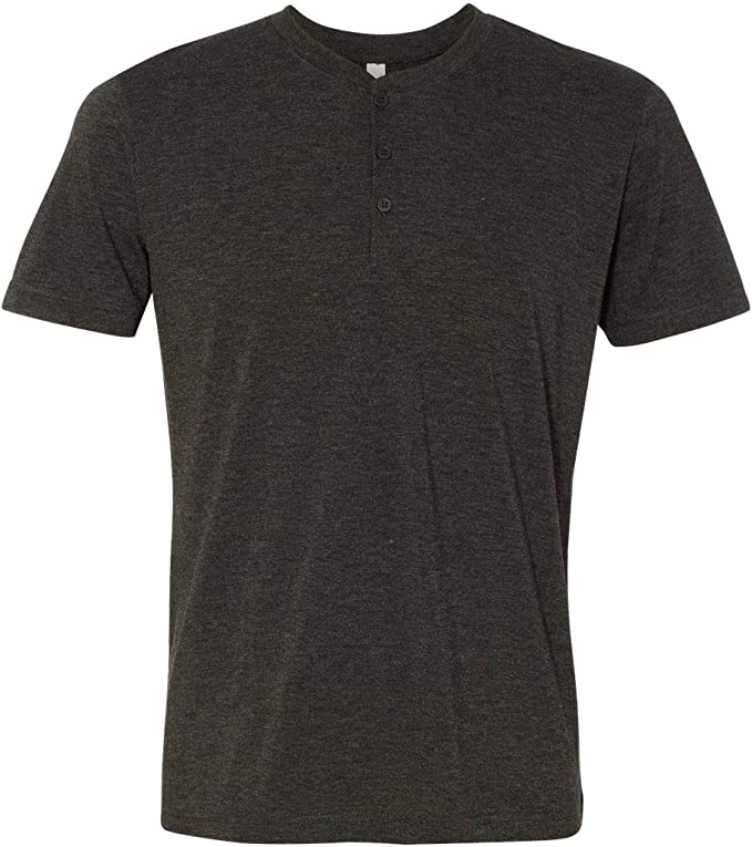 Canvas Men's Triblend Short-Sleeve Henley (3125) New