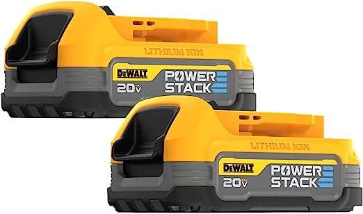 DEWALT 20V MAX POWERSTACK COMPACT BATTERY 2 PACK DCBP034-2 - Yellow