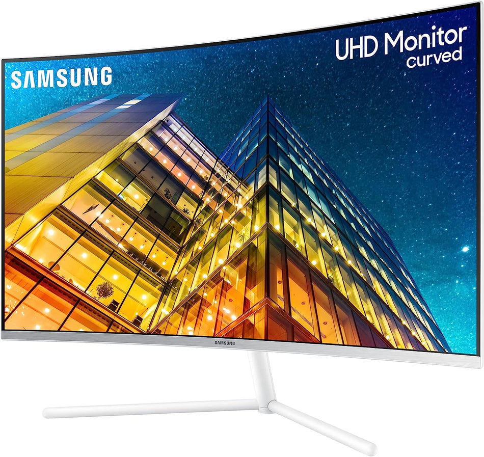 SAMSUNG UR59 Series 32" 4K UHD (3840x2160) Curved Monitor LU32R591CWNXZA - WHITE Like New