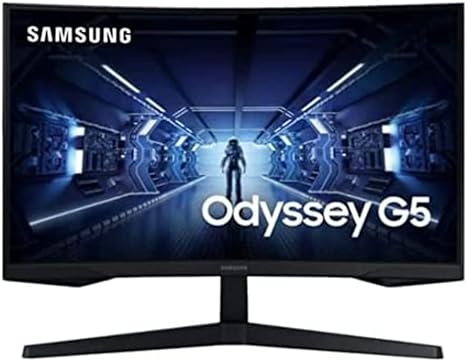 SAMSUNG 27" WQHD Gaming Monitor 1000R Curved Screen HDR LC27G54TQWNXZA - Black Like New