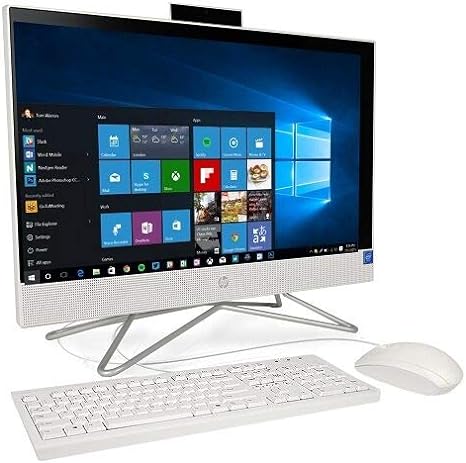 HP All-in-One Desktop Computer 21.5" FHD G5900T 4GB 256GB SSD 22-DF0003W - WHITE Like New