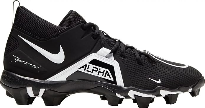 Nike Men's Alpha Menace 3 Shark Football Cleats Black/White Size 9.5