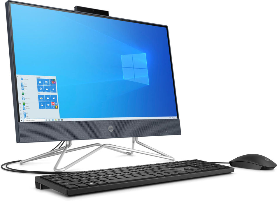 HP All-in-One Desktop Computer 21.5" FHD G5905T 4GB 256GB SSD - Blue Like New