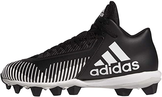 FBG61 Adidas Men's Football Shoe, Black/White/Grey Size 10.5 Like New