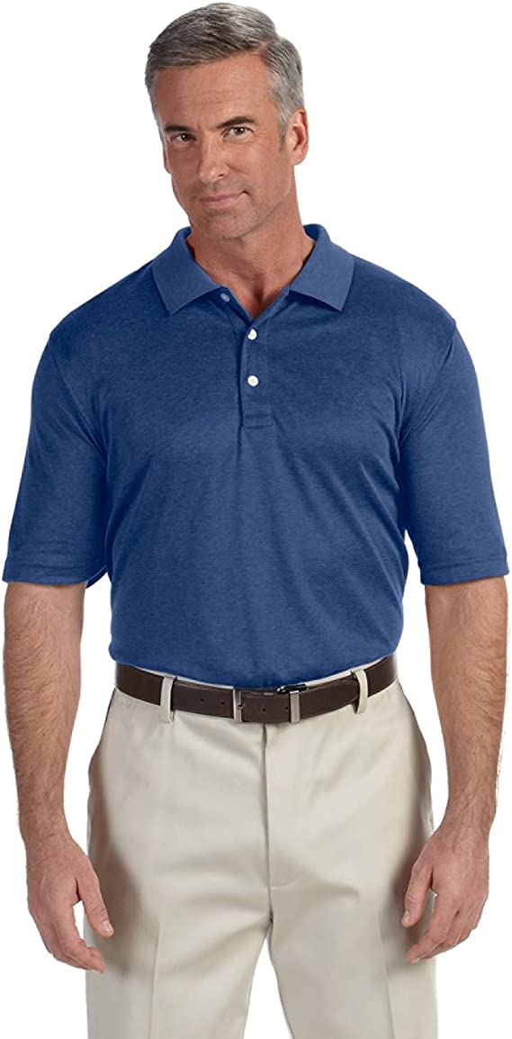 Devon & Jones Pima-Tech Jet Pique Heather Polo DG210 New