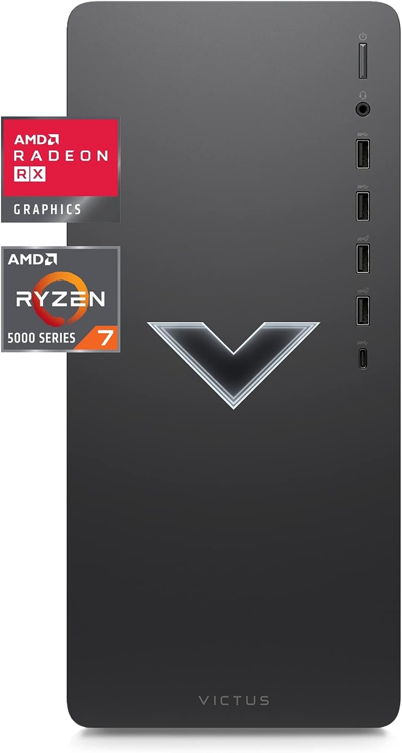 HP Victus Gaming Desktop Ryzen 7 5700G 16GB 512GB SSD RX 6600XT TG02-0130 -BLACK Like New