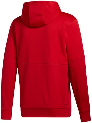 FQ0156 Adidas Men's Team Issue Training Pullover Hoodie Red/White M Like New