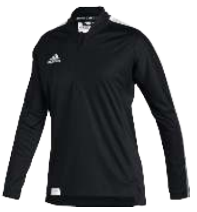 GL7900 Adidas Adidas Sideline 21 Long Sleeve Quarter Zip Knit Black/White L Like New