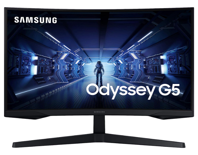 SAMSUNG Odyssey G5 Series 27" WQHD 2560x1440 Curved Monitor LC27G55TQWNXZA Like New