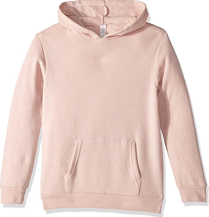 9595GF Hanes Alternative Youth Challenger Hooded Sweatshirt - Eco Rose Quartz L Like New