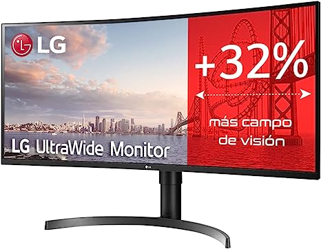 LG 35'' Curved UltraWide QHD HDR LG Monitor FreeSync 35WN65C-B - BLACK ...