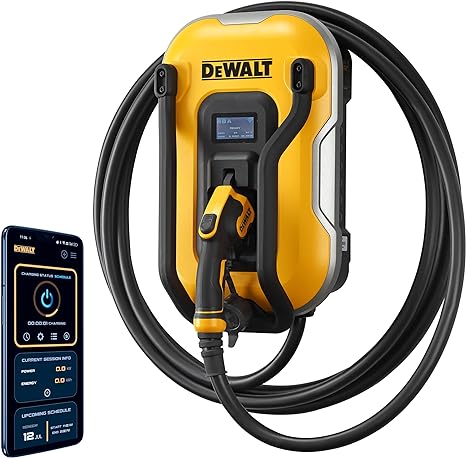 DEWALT 25 Ft Cord 48 Amp 240-Volt AC 11.5 Kw Heavy-Duty Smart Electric Vehicle Like New