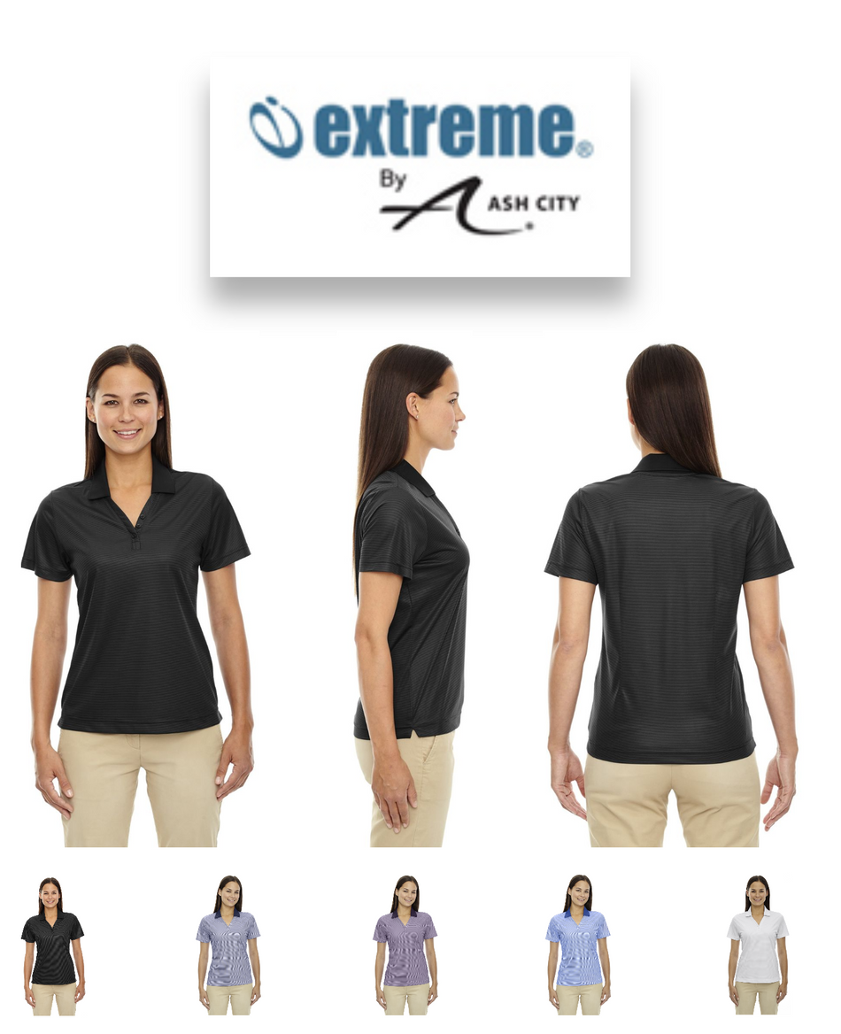 Extreme Eperformance Ladies Launch Striped Polo Shirt 75115 New