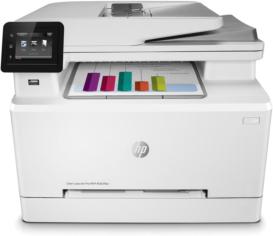 HP Color LaserJet Pro M283fdw Wireless All-in-One Laser Printer - WHITE Like New