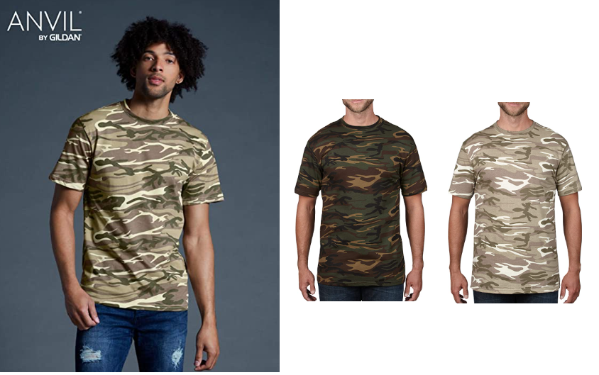 ANVIL 939 4.9OZ RINGSPUN CAMO TEE New