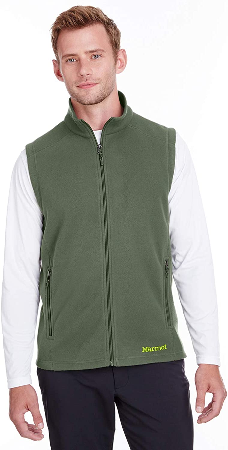 901077 Marmot Men's Rocklin Fleece Vest Crocodile S Like New