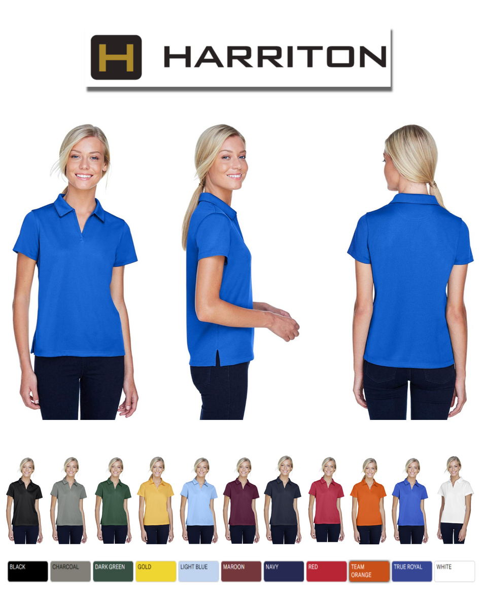 M353W Harriton Ladies' Double Mesh Polo New