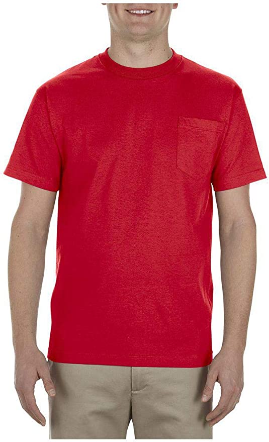 Alstyle 1305 Cotton Pocket T-Shirt New