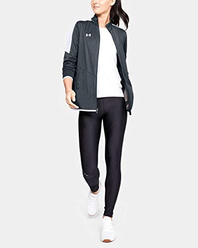 1326774 Under Armour Women's Rival Knit Jacket Stealth Gray LT Like New