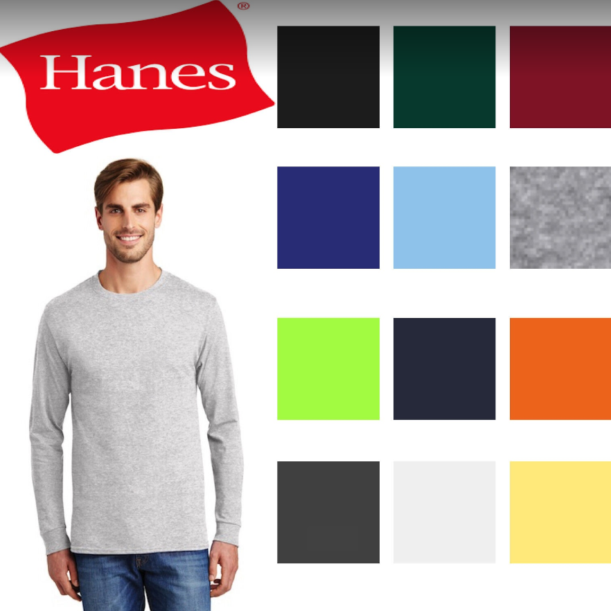 5586 Hanes ComfortSoft Long-Sleeve T-Shirt New