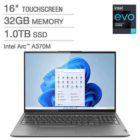 LENOVO 82VB0000US 16" 2560x1600 TOUCH i7-12700H 32GB 1TB SSD - GRAY Like New