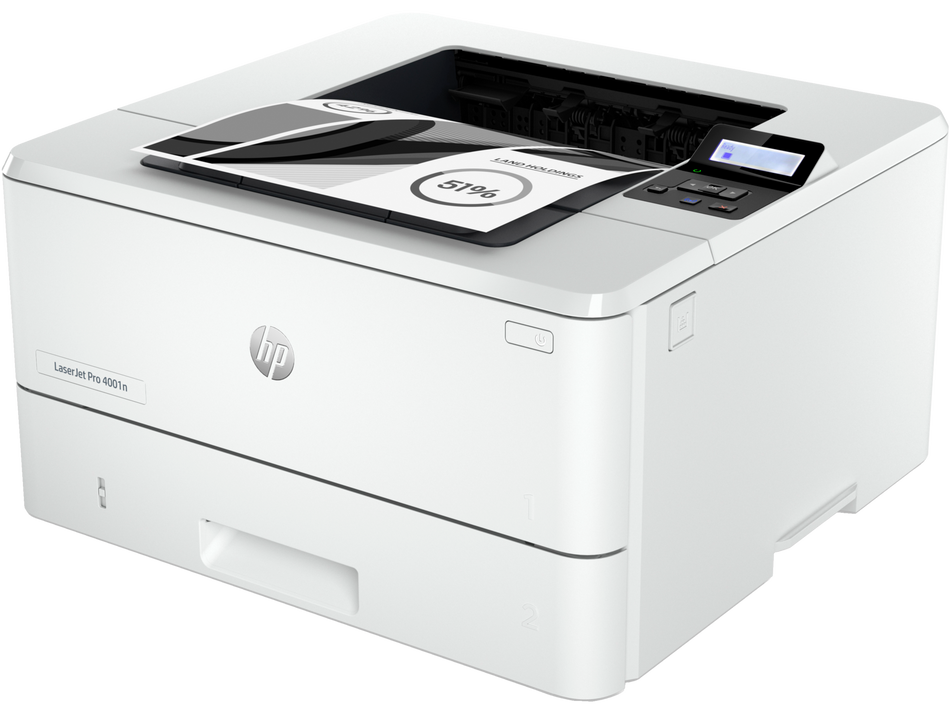 HP LaserJet Pro 4001n Printer, Print, Fast, Ethernet/USB only, 2Z599FR - White Like New