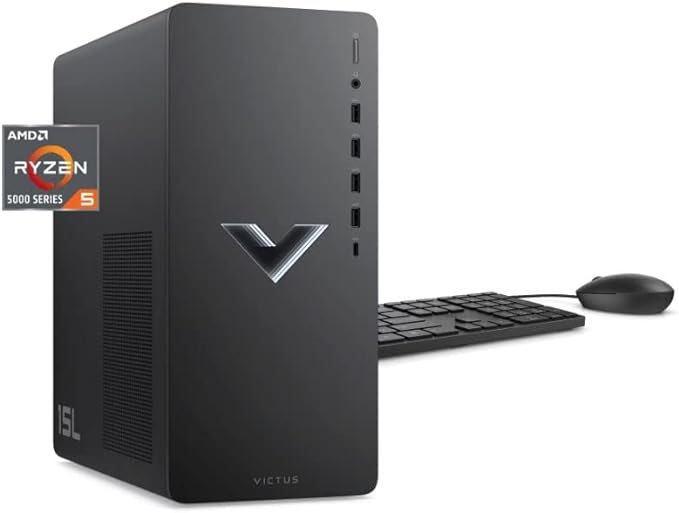 HP Victus 15L TG02-0013w Gaming Desktop AMD Ryzen 5 5600G 8GB 512GB SSD RX 6400 Like New