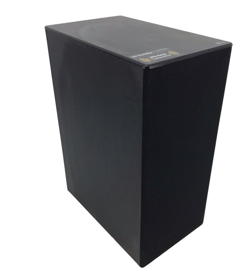 For Parts: LG 33-WATT WIRELESS ACTIVE SUBWOOFER - BLACK SPN5B-W NO POWER