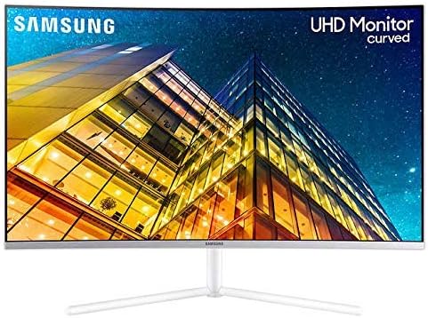 SAMSUNG UR59 Series 32" 4K UHD (3840x2160) Curved Monitor LU32R591CWNXZA - WHITE Like New