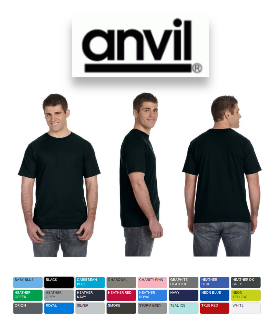 Anvil 980 Fashion Fit Lightweight T-Shirt New