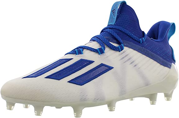 EH1307 Adidas Adizero Football Cleat White/Royal Size 8 Like New