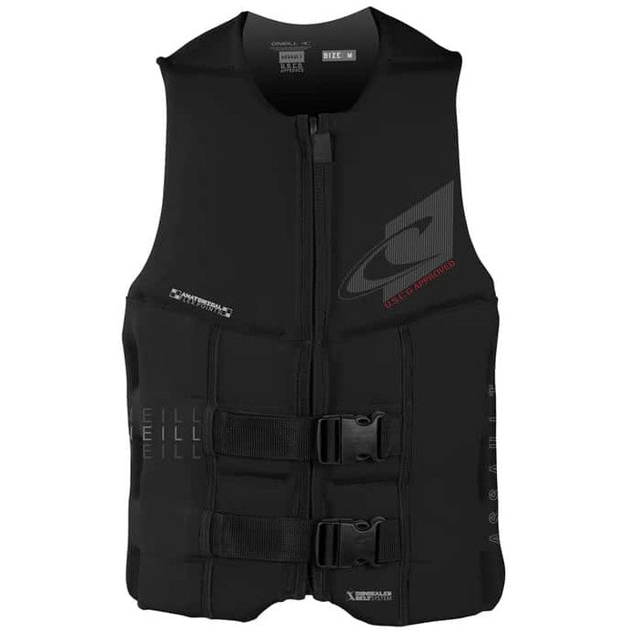 O'Neill Men's Assault USCG Life Vest - XL - Black/Black Like New