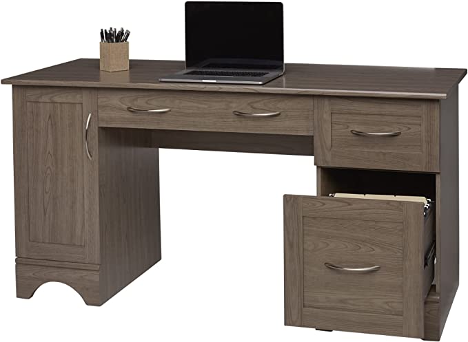 Realspace Pelingo 60"W Computer Desk 161324 - Gray Like New