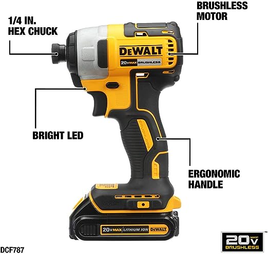 DEWALT 20V MAX Cordless Drill Combo Kit Brushless DCK277C2 - Yellow Like New