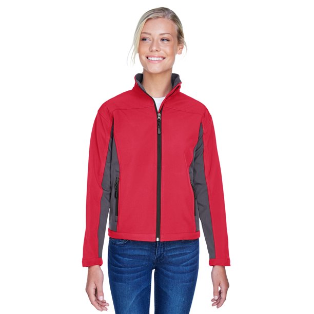 D997W Devon & Jones Ladies' Soft Shell Colorblock Jacket New