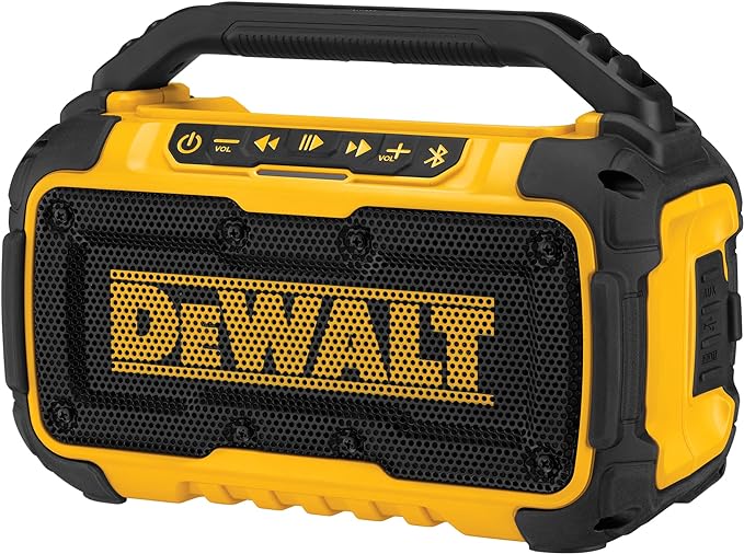 DEWALT 20V MAX Bluetooth Speaker 100 ft Range 8-10 Hours DCR010 - Yellow Like New