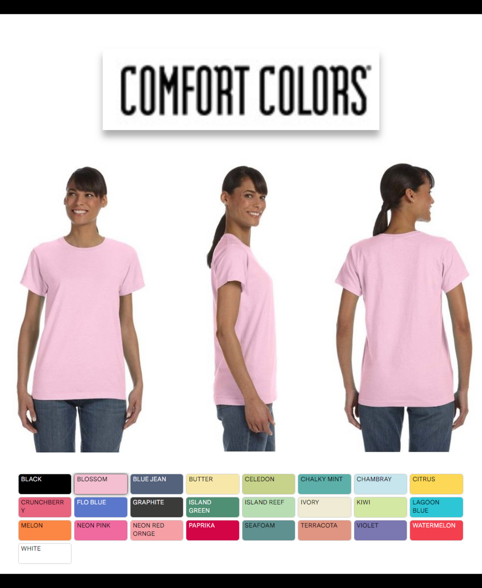 C3333 Comfort Colors Ladies' Midweight RS T-Shirt New