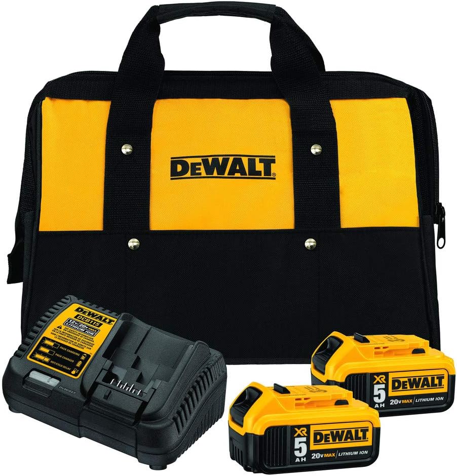 DEWALT DCB205-2CK 20V MAX Premium XR Two 5.0Ah Lithium Ion Battery - BLACK Like New