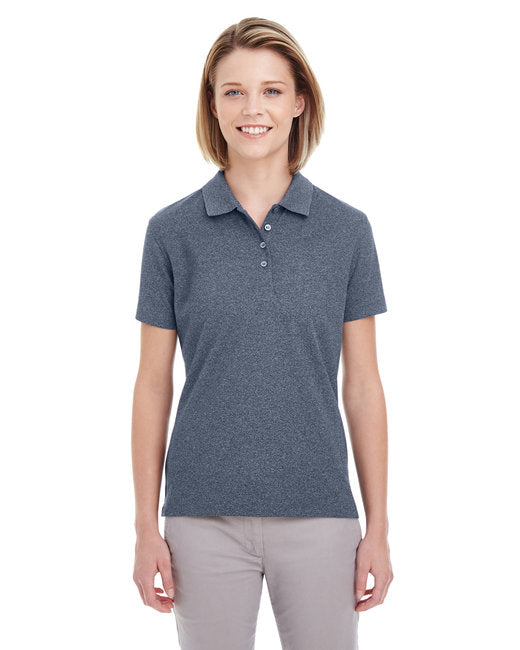 UC100W UltraClub Ladies' Heathered Piqué Polo New