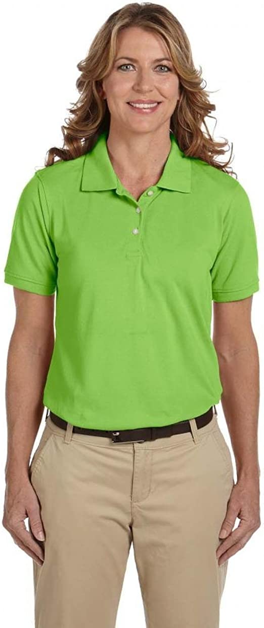 M265W Harriton Ladies Easy Blend Polo Lime L Like New